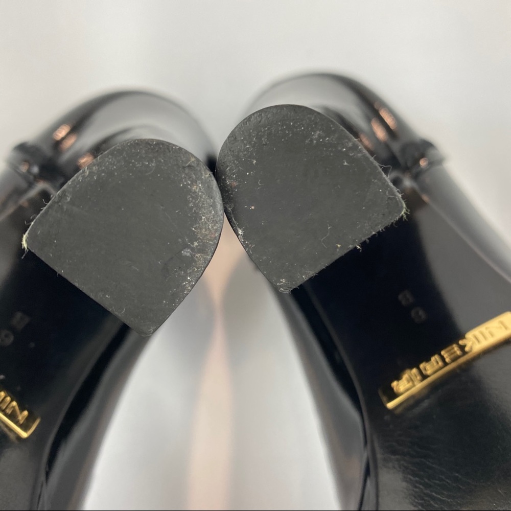Cole Haan Patent Leather Platform Shoes With Bow - Picture 13 of 14